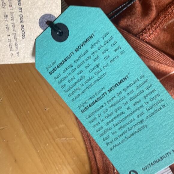 New! prAna Foundation Scoop Neck Tank top Copper Heather Stripe women's M - Picture 13 of 14